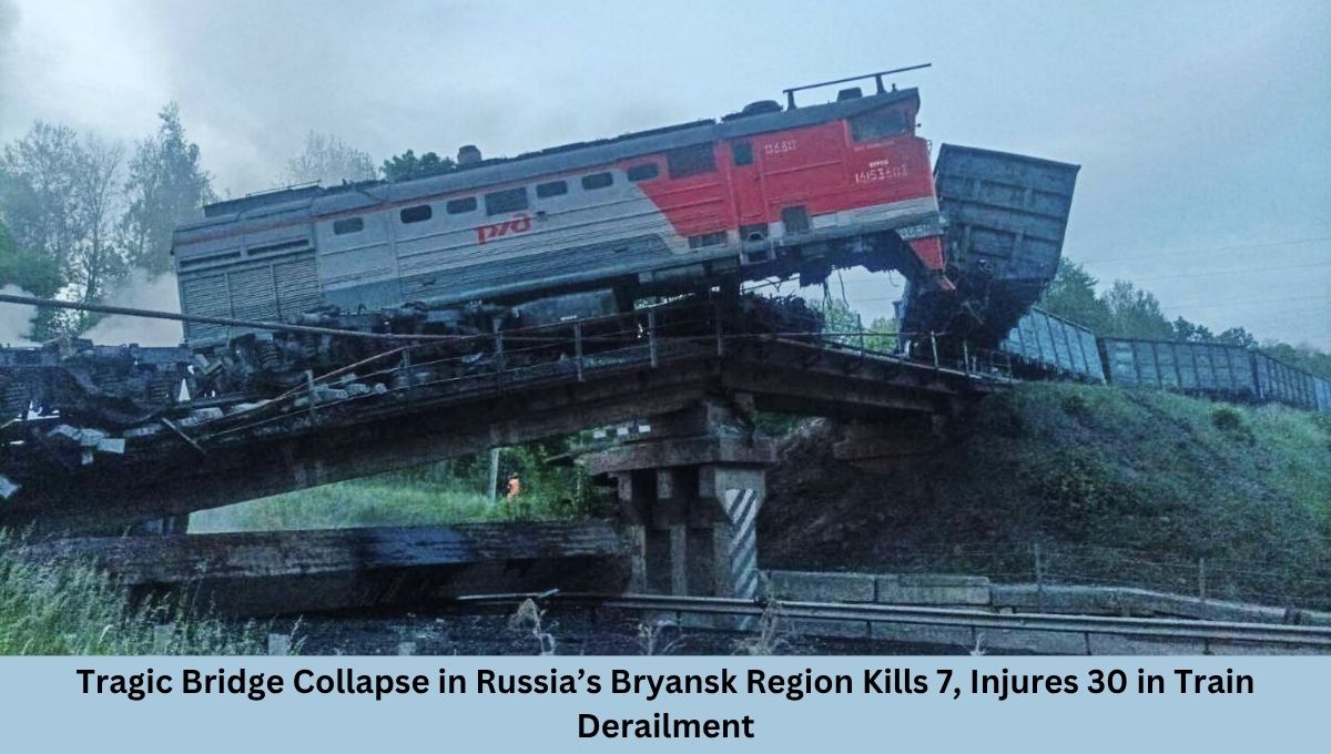 Tragic Bridge Collapse in Russia’s Bryansk Region Kills 7, Injures 30 in Train Derailment