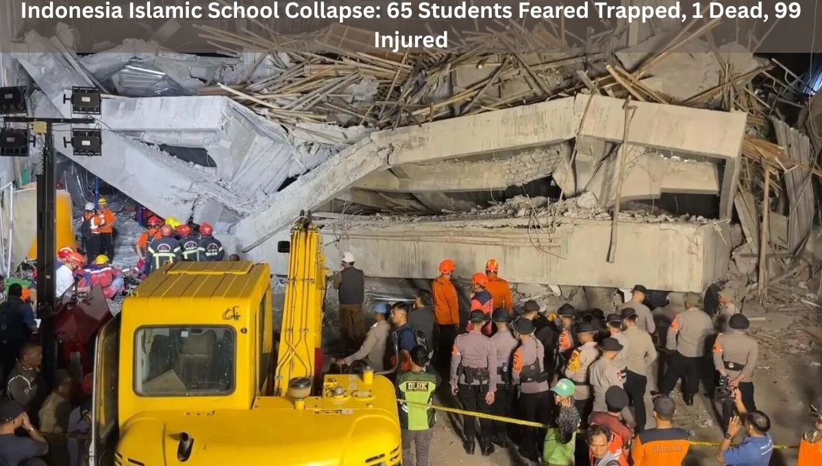 Indonesia Islamic School Collapse: 65 Students Feared Trapped, 1 Dead, 99 Injured