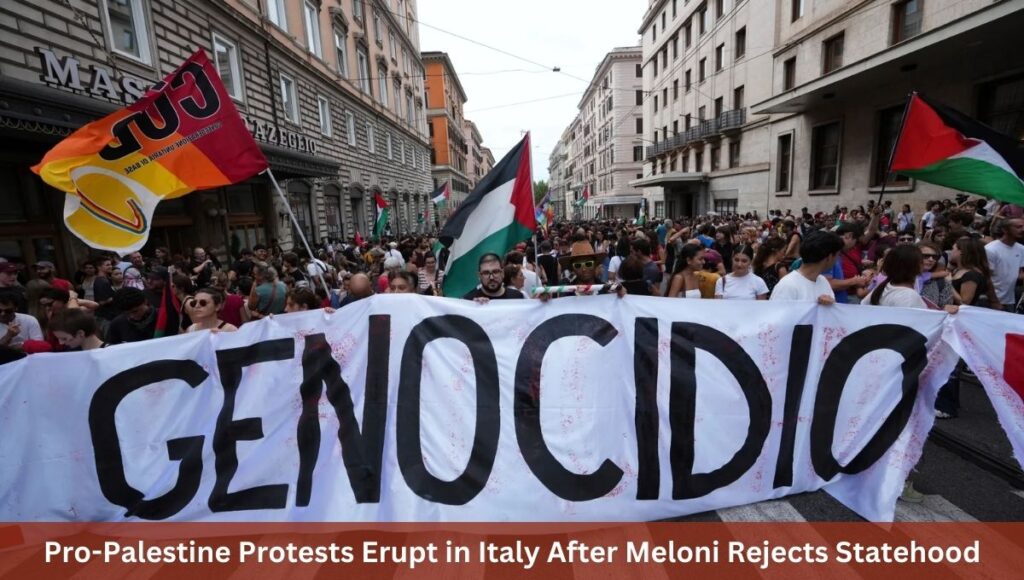 Pro-Palestine Protests Erupt in Italy After Meloni Rejects Statehood