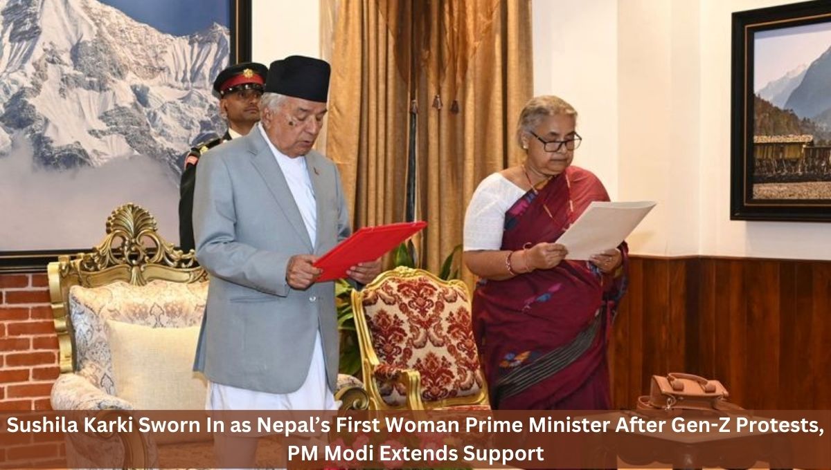 Sushila Karki Sworn In as Nepal’s First Woman Prime Minister After Gen-Z Protests, PM Modi Extends Support