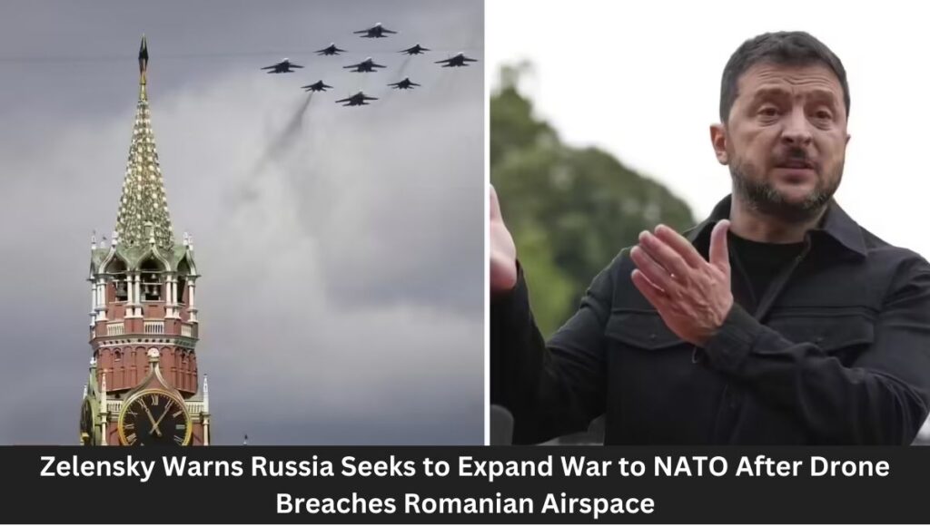 Zelensky Warns Russia Seeks to Expand War to NATO After Drone Breaches Romanian Airspace