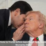 Rubio’s Urgent Note to Trump Before Gaza Peace Deal Announcement - Key Moments 2025