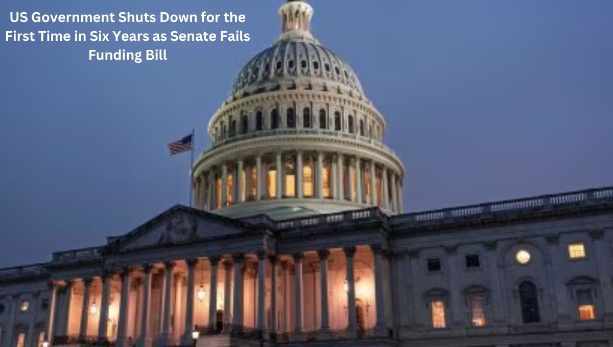 US Government Shuts Down for the First Time in Six Years as Senate Fails Funding Bill