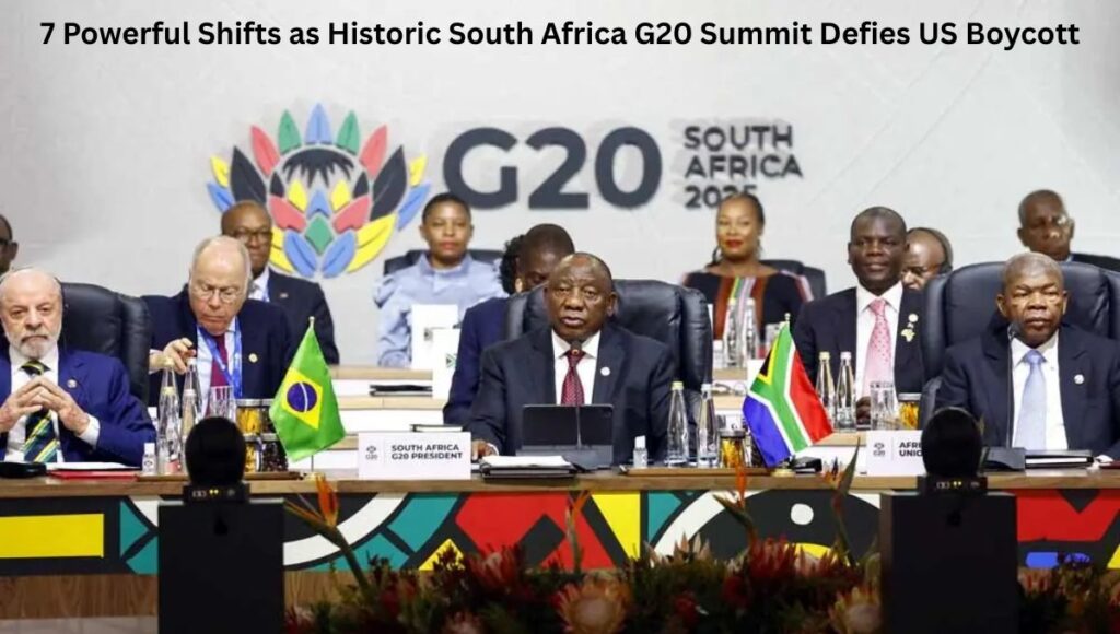 7 Powerful Shifts as Historic South Africa G20 Summit Defies US Boycott