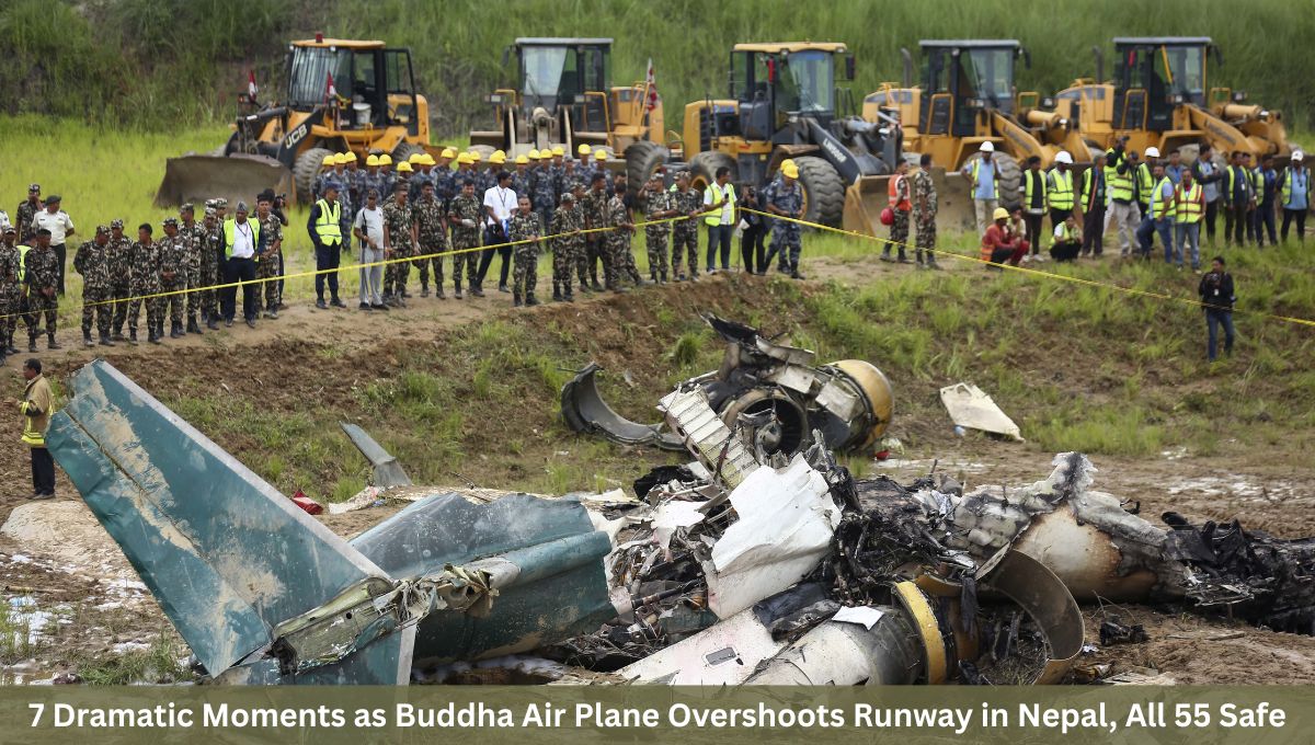 7 Dramatic Moments as Buddha Air Plane Overshoots Runway in Nepal, All 55 Safe