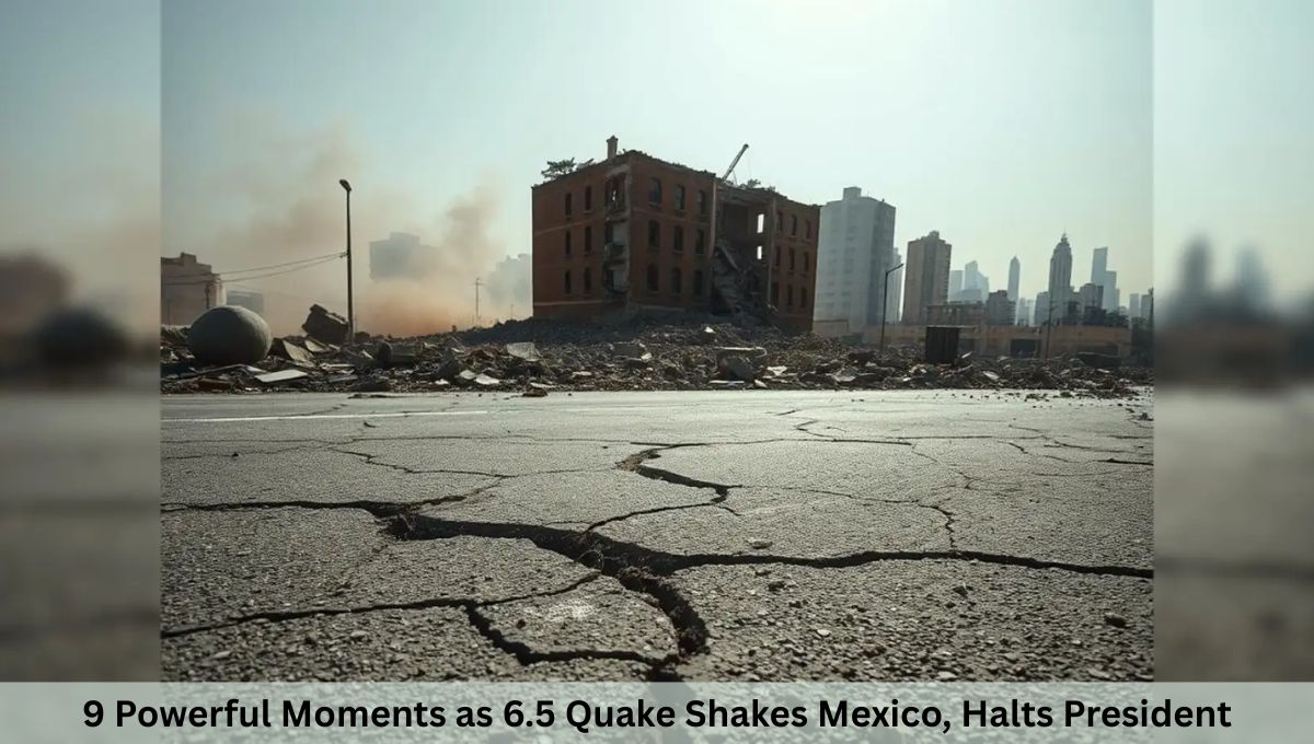 9 Powerful Moments as 6.5 Quake Shakes Mexico, Halts President