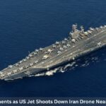 7 Explosive Moments as US Jet Shoots Down Iran Drone Near Aircraft Carrier