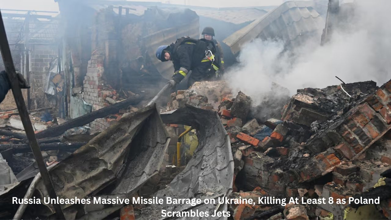 Russia Unleashes Massive Missile Barrage on Ukraine, Killing At Least 8 as Poland Scrambles Jets