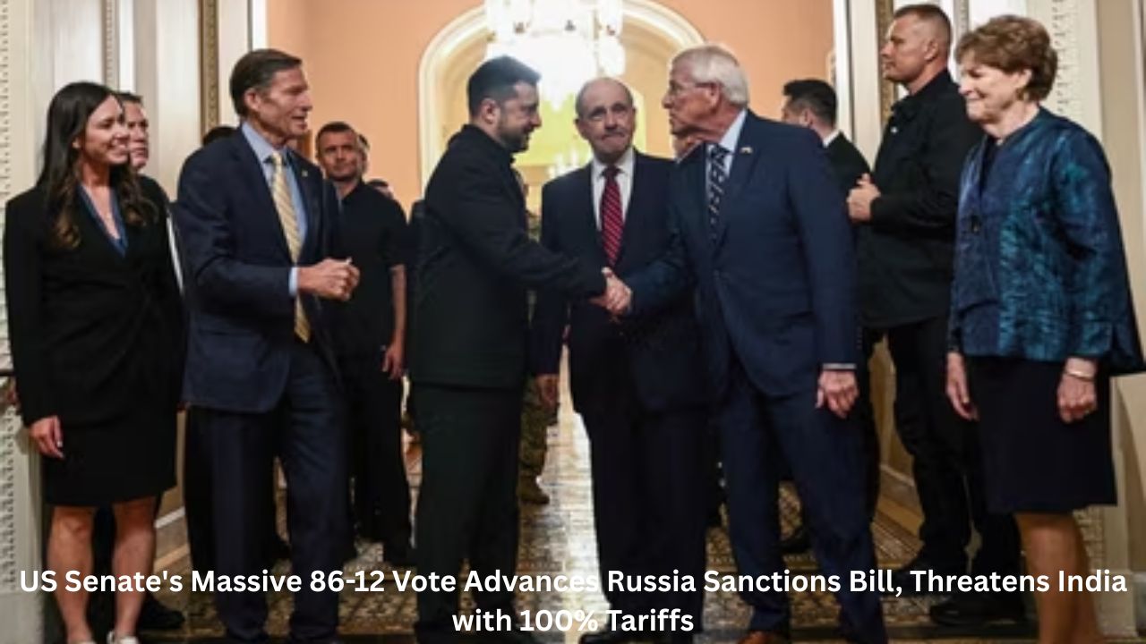 US Senate's Massive 86-12 Vote Advances Russia Sanctions Bill, Threatens India with 100% Tariffs